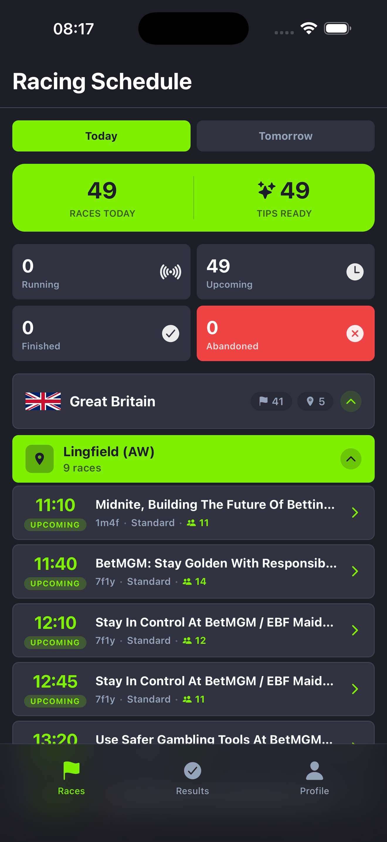 PunterPro App Screenshot